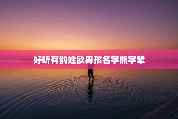 好听有韵姓欧男孩名字熊字辈