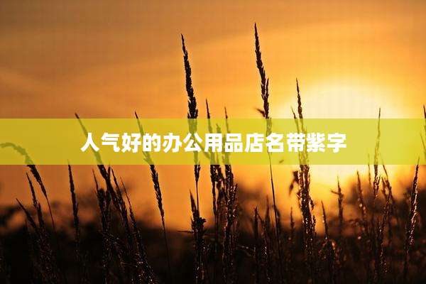 人气好的办公用品店名带紫字