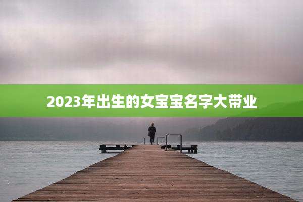 2023年出生的女宝宝名字大带业