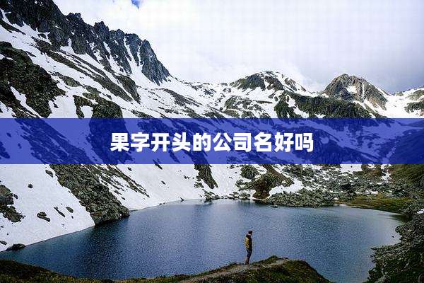 果字开头的公司名好吗