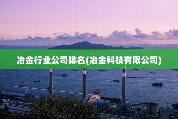 冶金行业公司排名(冶金科技有限公司)