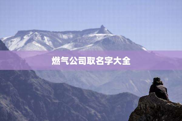 燃气公司取名字大全