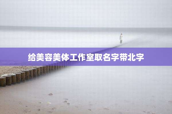 给美容美体工作室取名字带北字
