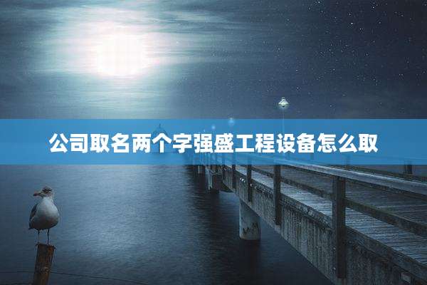 公司取名两个字强盛工程设备怎么取
