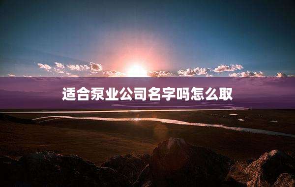 适合泵业公司名字吗怎么取