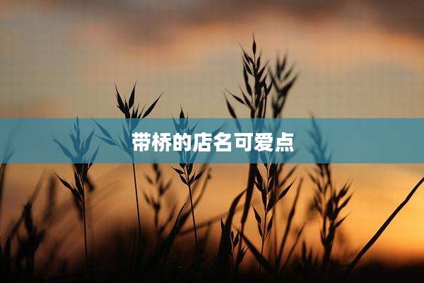 带桥的店名可爱点