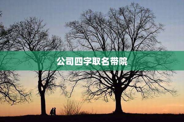 公司四字取名带院
