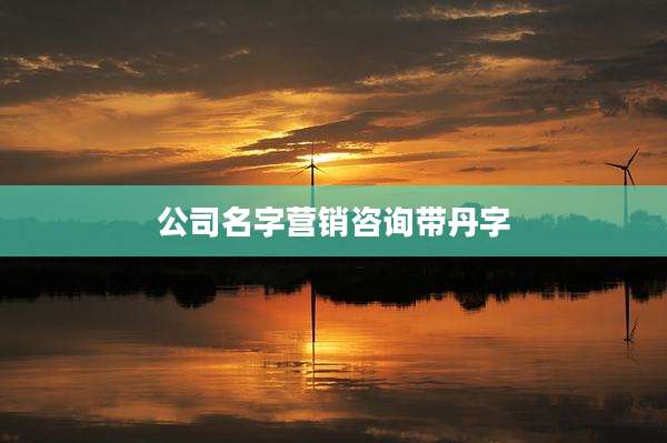 公司名字营销咨询带丹字