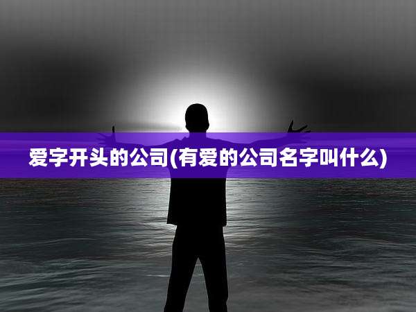 爱字开头的公司(有爱的公司名字叫什么)