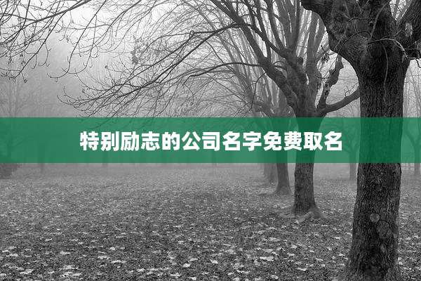 特别励志的公司名字免费取名