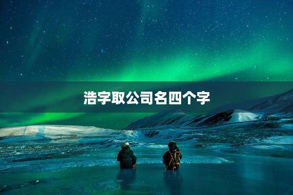浩字取公司名四个字