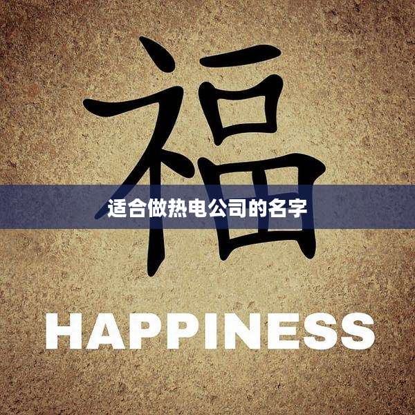 适合做热电公司的名字