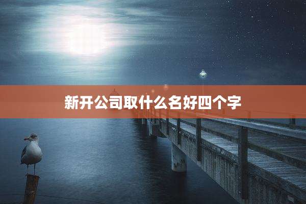 新开公司取什么名好四个字