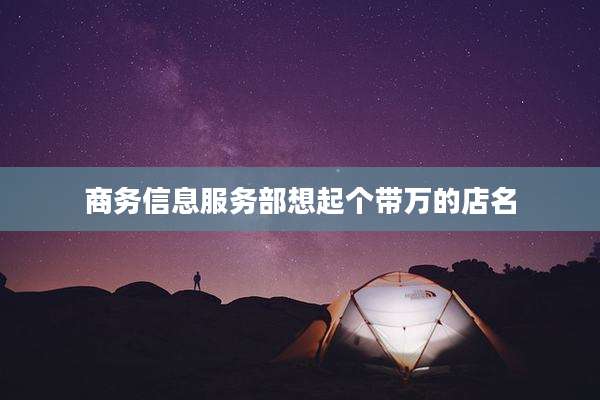 商务信息服务部想起个带万的店名