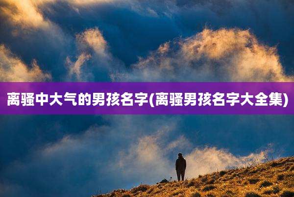 离骚中大气的男孩名字(离骚男孩名字大全集)