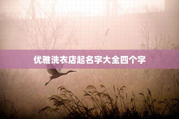 优雅洗衣店起名字大全四个字
