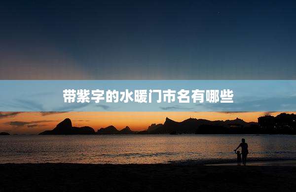 带紫字的水暖门市名有哪些