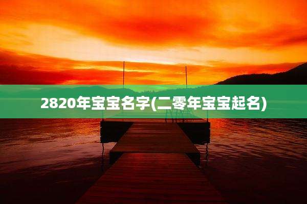 2820年宝宝名字(二零年宝宝起名)