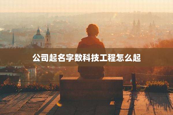公司起名字数科技工程怎么起