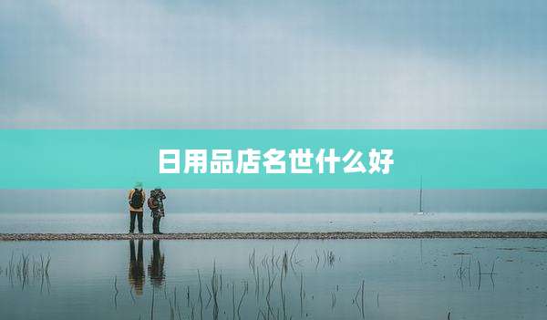 日用品店名世什么好