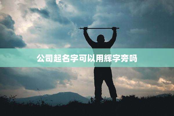 公司起名字可以用辉字旁吗