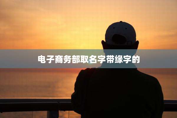 电子商务部取名字带缘字的