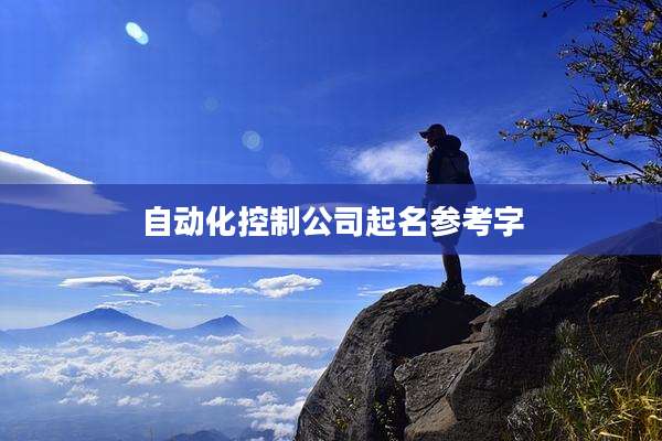 自动化控制公司起名参考字