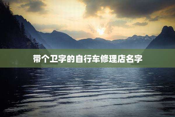 带个卫字的自行车修理店名字