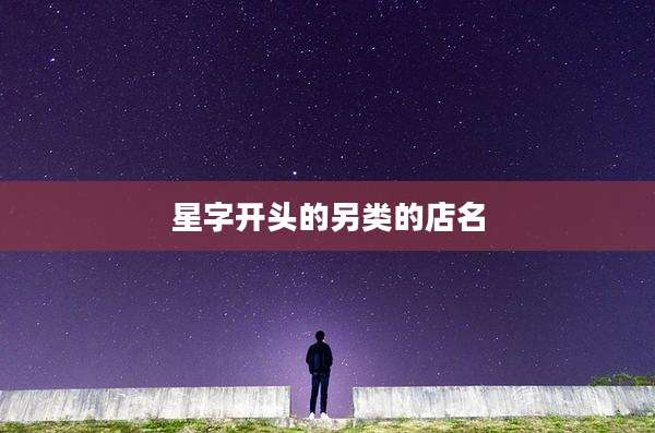 星字开头的另类的店名