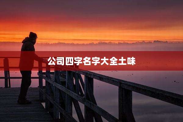 公司四字名字大全土味