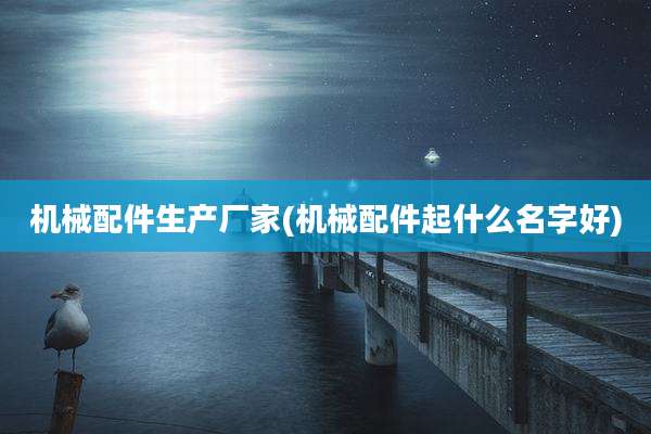 机械配件生产厂家(机械配件起什么名字好)