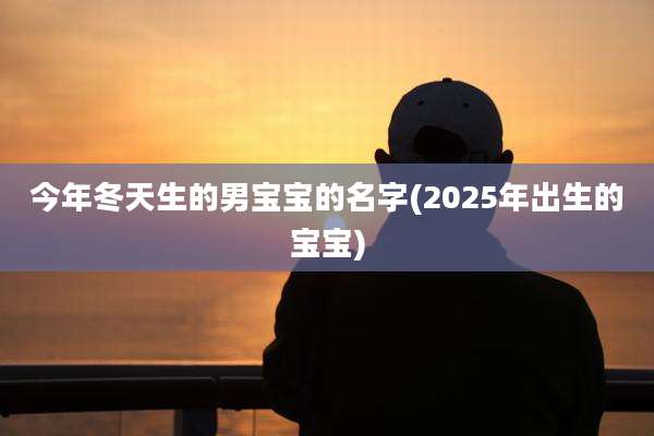 今年冬天生的男宝宝的名字(2025年出生的宝宝)