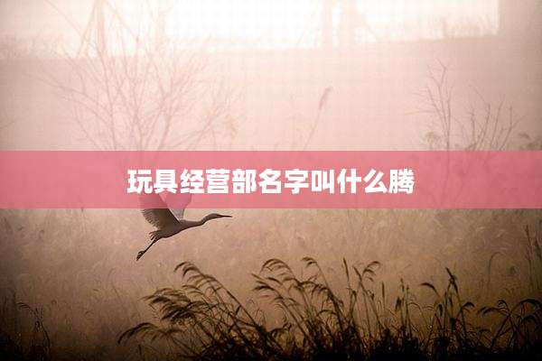 玩具经营部名字叫什么腾
