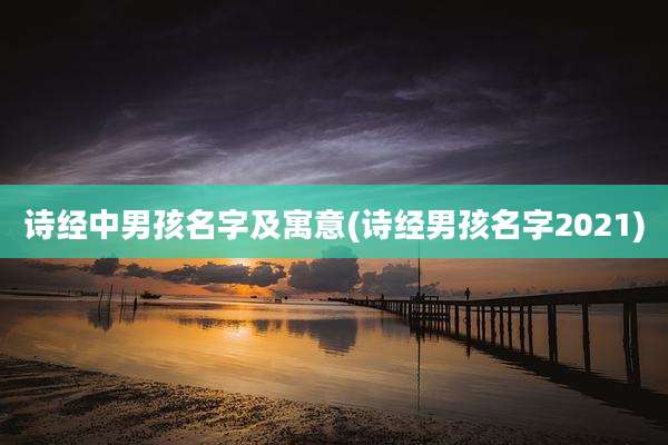 诗经中男孩名字及寓意(诗经男孩名字2021)