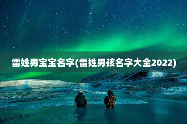 雷姓男宝宝名字(雷姓男孩名字大全2022)