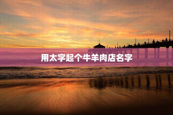 用太字起个牛羊肉店名字