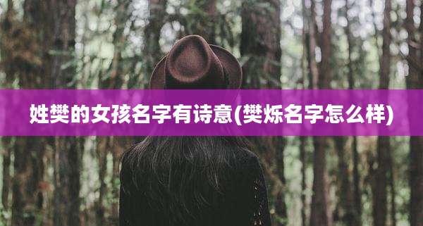 姓樊的女孩名字有诗意(樊烁名字怎么样)