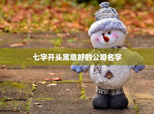七字开头寓意好的公司名字