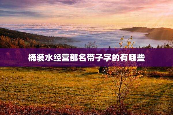 桶装水经营部名带子字的有哪些