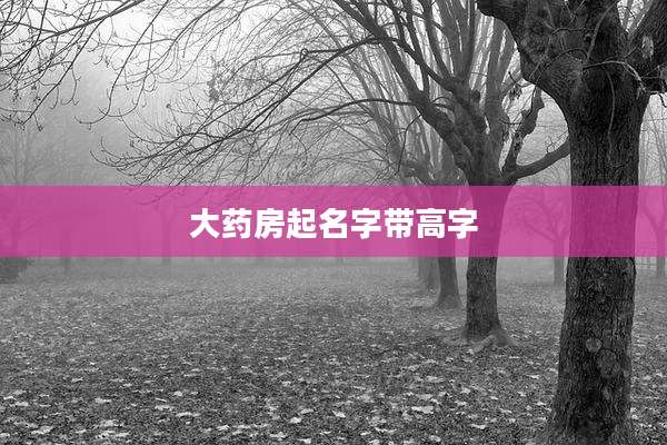 大药房起名字带高字