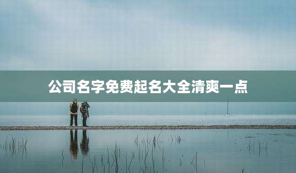 公司名字免费起名大全清爽一点