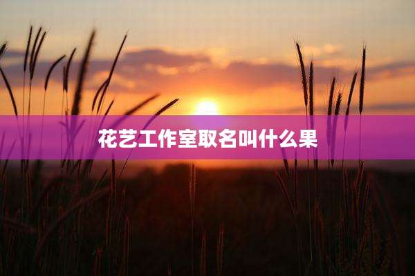 花艺工作室取名叫什么果