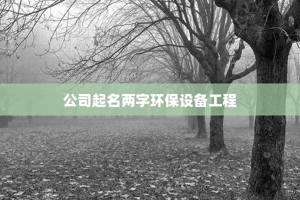 公司起名两字环保设备工程