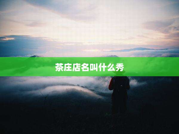 茶庄店名叫什么秀
