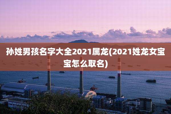 孙姓男孩名字大全2021属龙(2021姓龙女宝宝怎么取名)