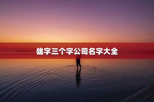 雄字三个字公司名字大全