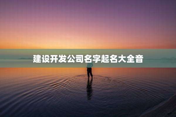 建设开发公司名字起名大全音