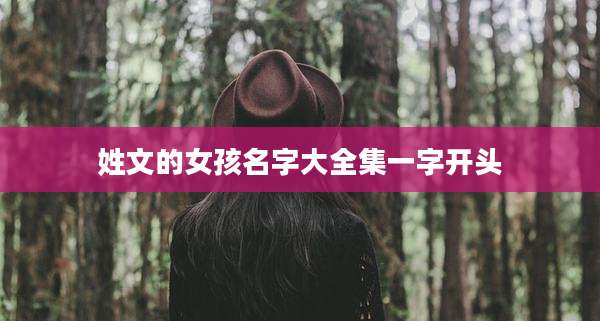 姓文的女孩名字大全集一字开头
