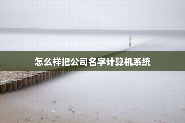 怎么样把公司名字计算机系统