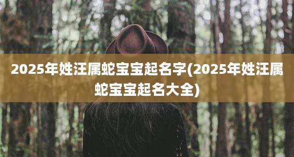 2025年姓汪属蛇宝宝起名字(2025年姓汪属蛇宝宝起名大全)